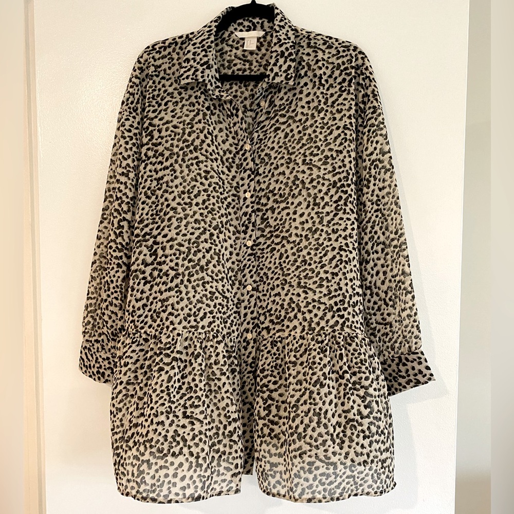 Leopard Chiffon Blouse